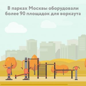 Более 90 спортивных площадок для воркаута сделали в Москве
