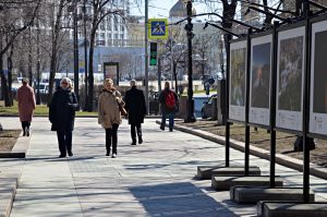 Фотовыставку об истории Московского водопровода представили на Никитском бульваре. Фото: Анна Быкова