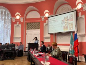 Сотрудник школы №1231 посетил педагогический кинофорум. Фото: страница школы №1231 имени Василия Поленова в социальных сетях