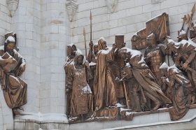 Ученики предуниверсария МПГУ посетили храм Спаса Преображения на Песках. Фото: Анна Быкова, «Вечерняя Москва»