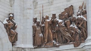 Ученики предуниверсария МПГУ посетили храм Спаса Преображения на Песках. Фото: Анна Быкова, «Вечерняя Москва»